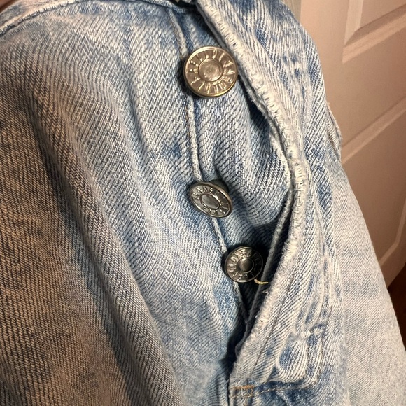 Agolde Jamie High Rise Classic Jeans Ankle Crop Size 27 Light Wash Distressed - Picture 12 of 13